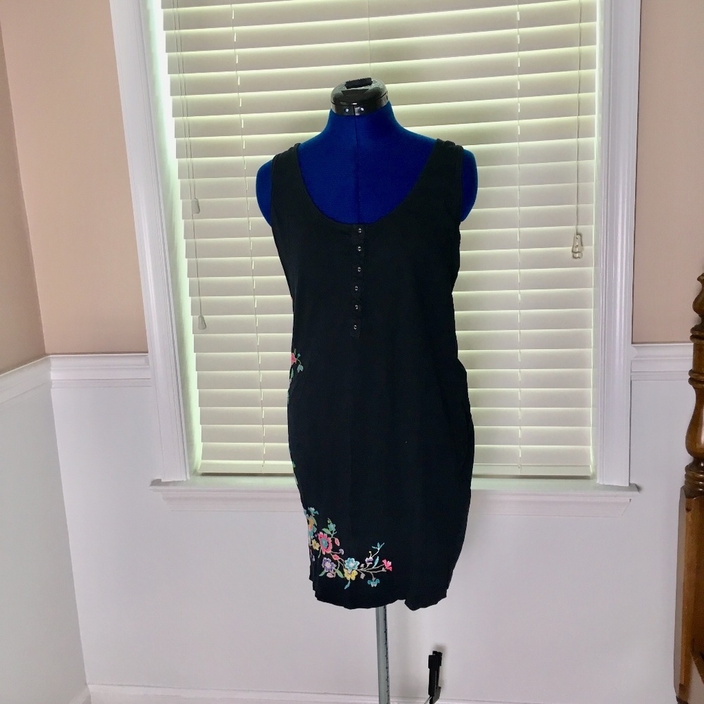 johnny was womens s black embroidered dress summer